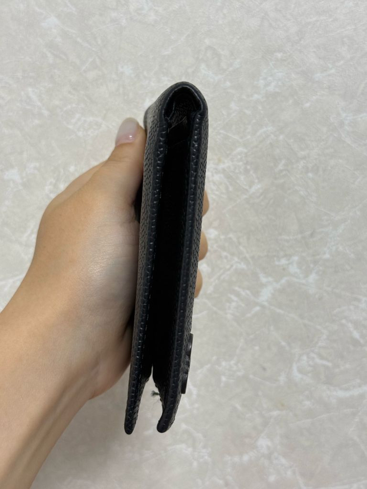 페레가모 간치니 반지갑 남성지갑 블랙 이미지