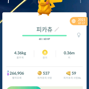 포켓몬고 메로엣타 모자 이로치 피카츄 이미지