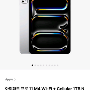 (미개봉)아이패드 프로 11 M4 1TB Wifi + 셸룰러 나노텍스쳐글라스(m5 13인치로 교환가능) 이미지