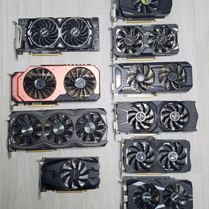 RX 580 GTX 970 980Ti 1050Ti 1060 1660Ti RTX 2060 그래픽카드 모음 이미지