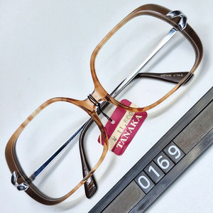 80s 이탈리아제 빈티지 데드스톡 미사용/HOYA 0145 안경테 54mm 콤비 뿔테 아이웨어 선글라스 레트로 일본 이미지