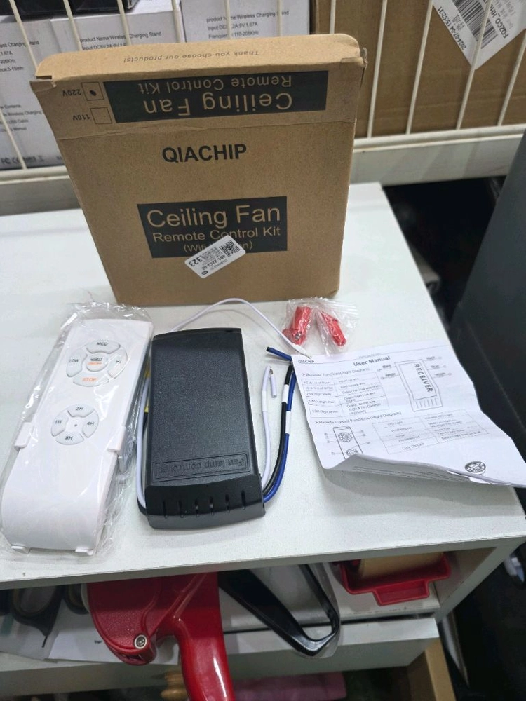 새상품 천장 선풍기 램프 무선 리모컨 속도 조절 키트 이미지