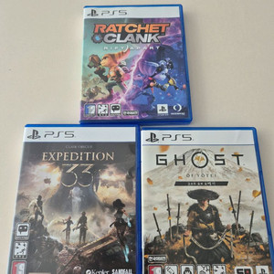 ps5 게임 판매(라쳇/고스트오브요테이/33원정대) 이미지