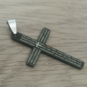 블랙 십자가 팬던트 이미지