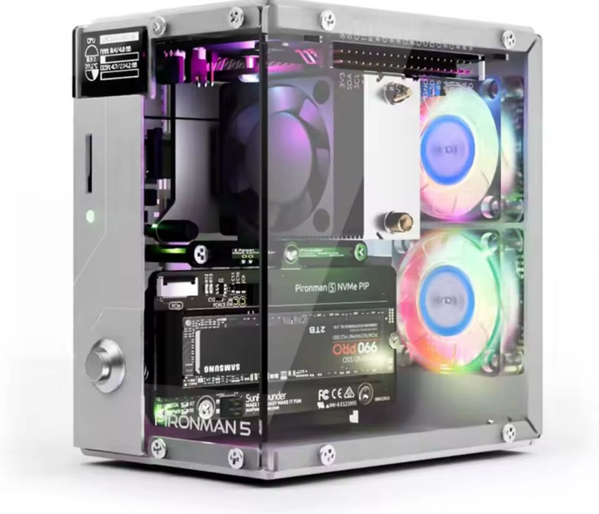 라즈베리파이5 16gb램 m.2 256gb & Pironman5 케이스 이미지