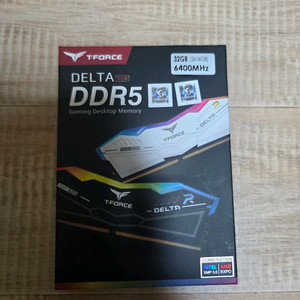 T-FORCE DDR5 32GB (2x16GB) 40CL 6400MHz RGB 화이트 미개봉 이미지
