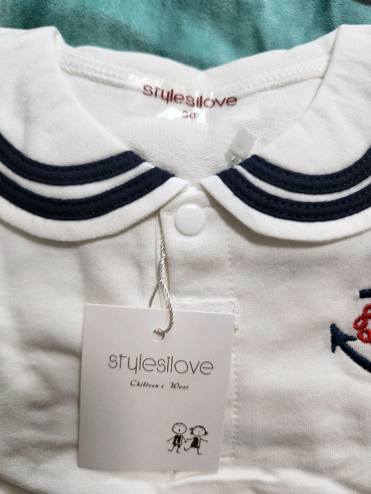 유아 80 세일러복 StylesILove Shirt bebi-bo-izu White - Long Sleeve 이미지