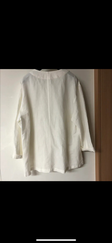제평 바리 린넨 자켓 재킷 간절기 점퍼 아이보리 화이트 크림 올드머니룩 이미지
