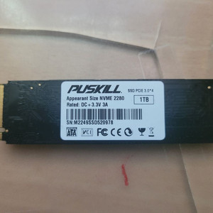 PUSKILL M.2 NVME SSD 1TB 팝니다. 이미지