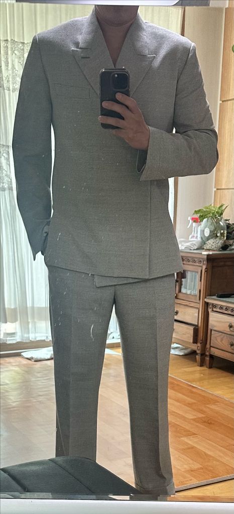 디올옴므 오블리크 수트 그레이 48사이즈 셋업 이미지