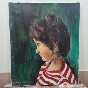 소녀 초상화 유화그림 1973년작 외국작가 이미지