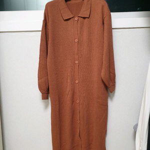 (새상품) 갈색 니트 긴팔 원피스 이미지