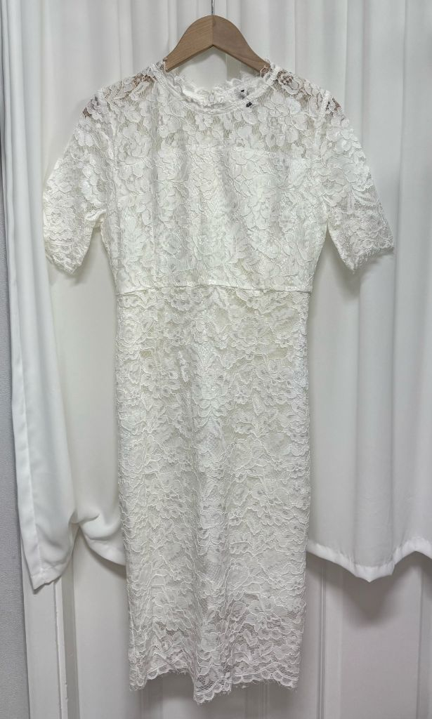 아이보리 레이스 반팔 원피스 (브라이덜샤워 돌잔치드레스) 이미지