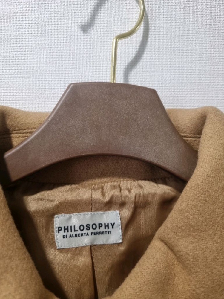 필로소피PHILOSOPHY 캐시미어 울 코트 카멜 38 이미지