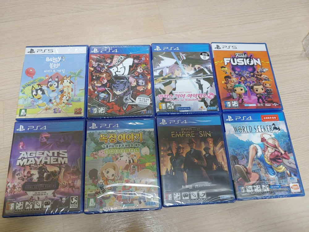 <가격다운>ps4, ps5 미개봉게임8개 일괄 7만원에 팝니다. 이미지
