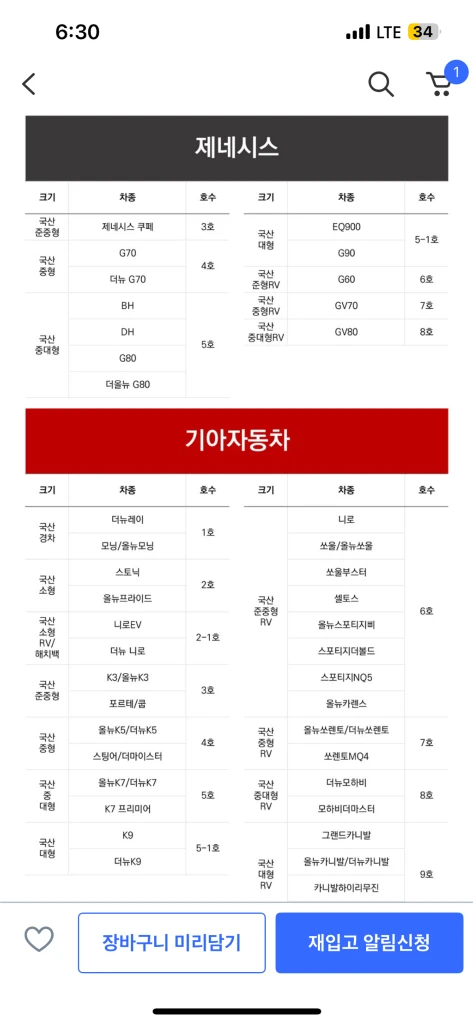 오토핏 자동차 바디커버 5호 이미지