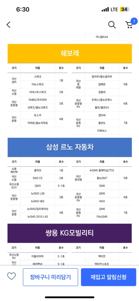 오토핏 자동차 바디커버 5호 이미지