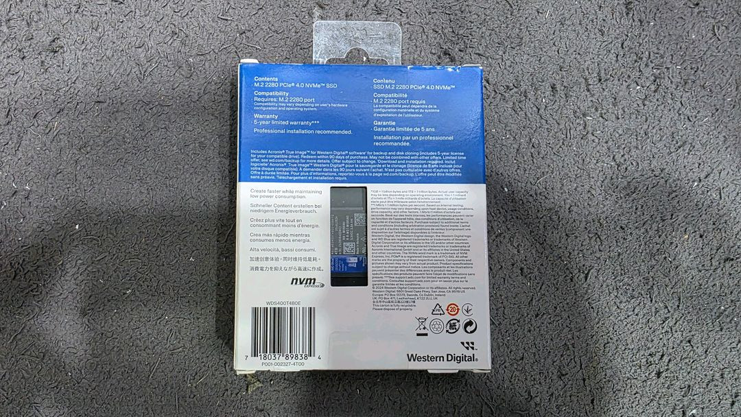 WD SN5000 NVMe SSD 4TB 새제품 이미지