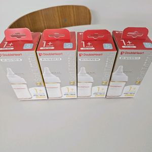 더블하트 모유실감 젖병 새상품160ml (꼭지 s포함 )4개 이미지