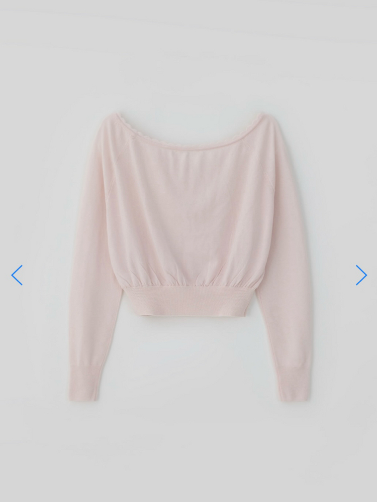 타낫 소프트 레이스업 니트 Soft lace-up knit top 이미지