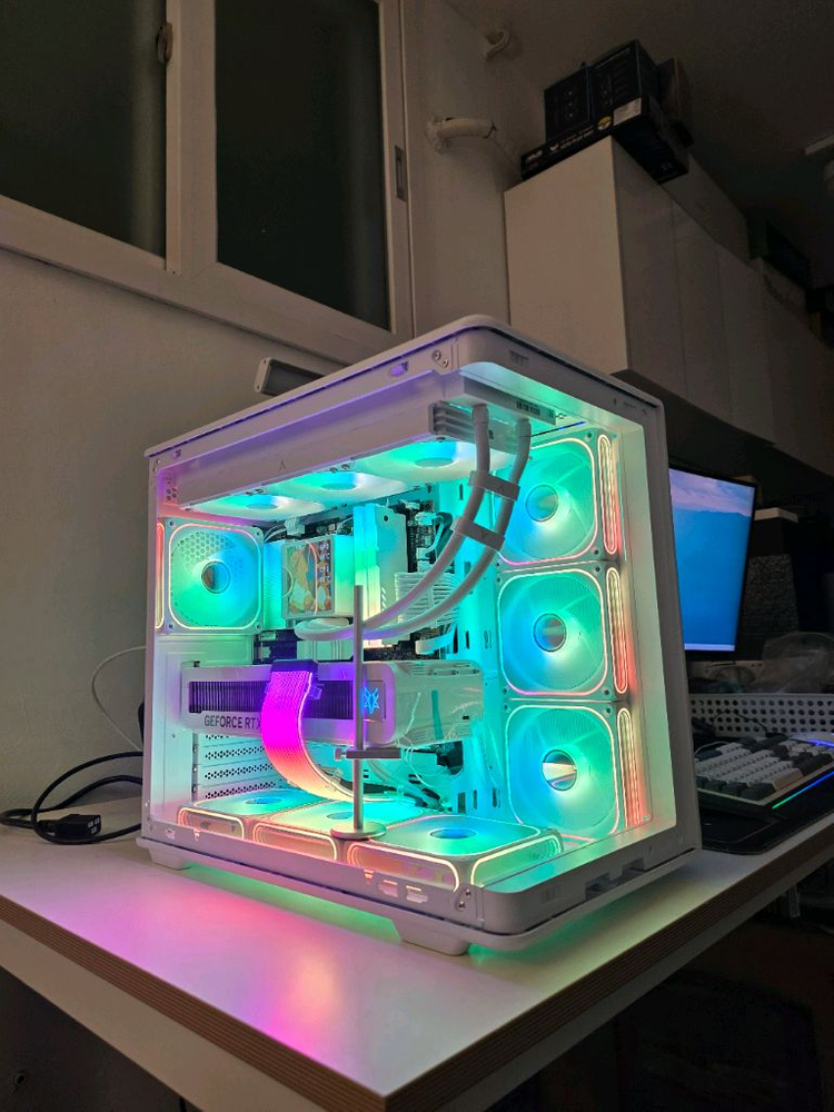 9800x3d rtx 5080 b850m wifi 화이트 본체 이미지