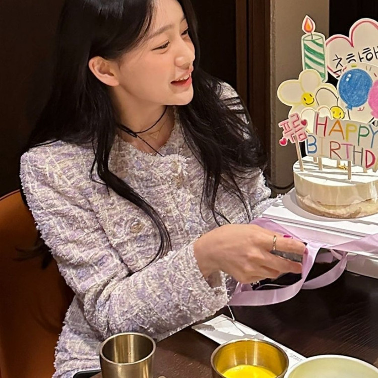 마리마켓(MARIE MARKET) 라벤다 생일 크롭 트위드자켓 55-66 새상품 이미지