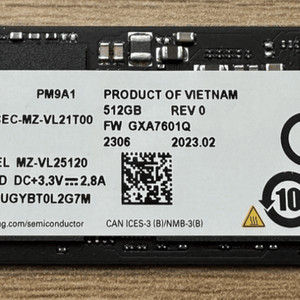 ssd PM9A1 512G 이미지