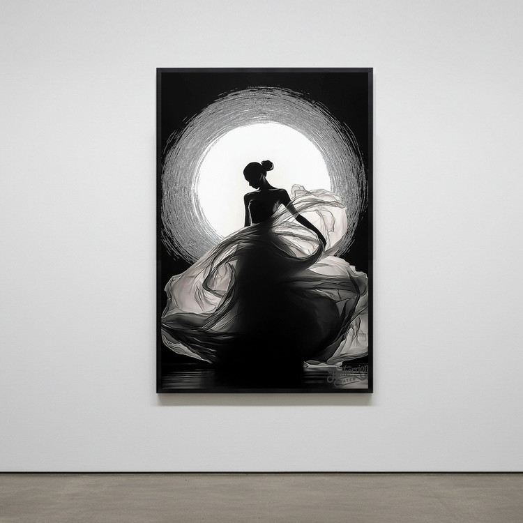 그림 액자 팝아트 인테리어소품 그림자의 무도회 여인그림 인물액자 모던 대형 거실 벽걸이 장식용 디자인 아트포스터 이미지