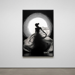 그림 액자 팝아트 인테리어소품 그림자의 무도회 여인그림 인물액자 모던 대형 거실 벽걸이 장식용 디자인 아트포스터 이미지