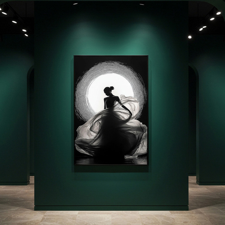 그림 액자 팝아트 인테리어소품 그림자의 무도회 여인그림 인물액자 모던 대형 거실 벽걸이 장식용 디자인 아트포스터 이미지
