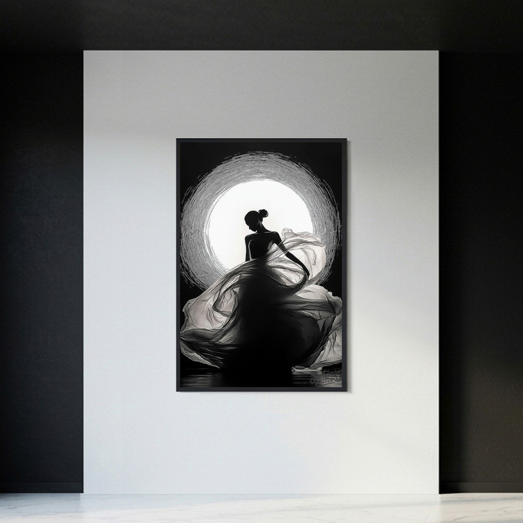 그림 액자 팝아트 인테리어소품 그림자의 무도회 여인그림 인물액자 모던 대형 거실 벽걸이 장식용 디자인 아트포스터 이미지