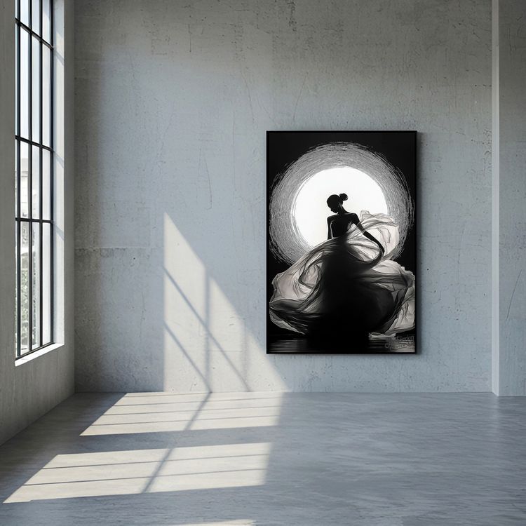 그림 액자 팝아트 인테리어소품 그림자의 무도회 여인그림 인물액자 모던 대형 거실 벽걸이 장식용 디자인 아트포스터 이미지