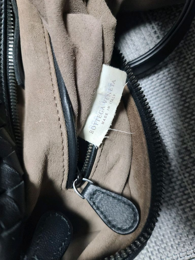 보테가베네타 인트레치아토 토트백 볼링백 보스턴백 블랙 이미지