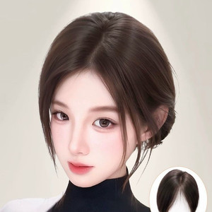 앞머리 정수리 부분 가발 내추럴블랙 이미지