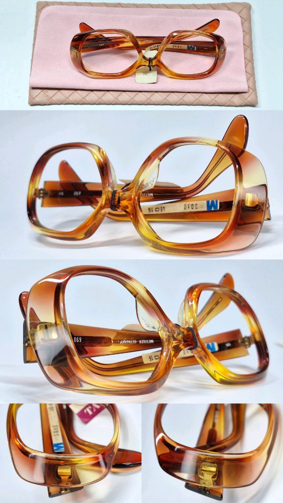 80s 독일제 빈티지 데드스톡 미사용/METZLER M3010 안경테 48mm 메츨러 레트로 패션 아이웨어 수입 이미지