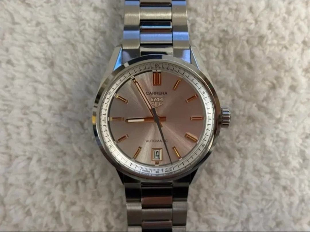태그호이어 까레라 오토매틱 36mm 실버+로즈골드 폴리싱 및 오버홀 완료 이미지