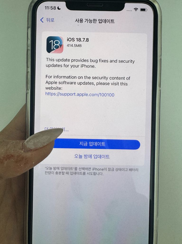 아이폰 11프로 맥스 256기가 ios 구버전 유지중 이미지