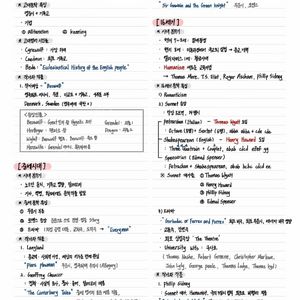 독학사 영어영문학 2단계 영국문학개관 필수 요약자료 (합격생 노트정리) 이미지