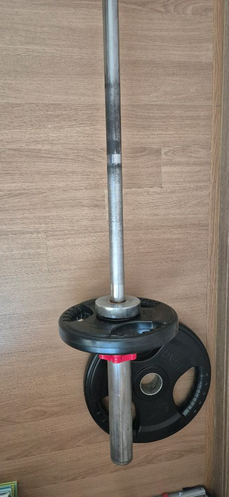 홈짐 중량봉+ 중량원판(10,5kg) 2개 세트 이미지