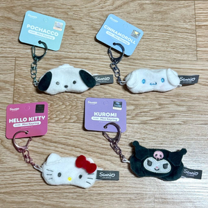 산리오 미니 안대 키링 포차코 헬로키티 시나모롤 쿠로미 이미지