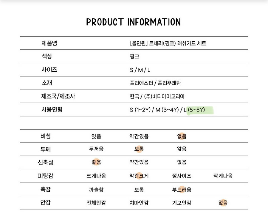 쿵스쿵스 르체리 핑크 래쉬가드,아쿠아슈즈 세트 이미지