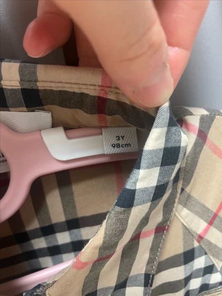 버버리 체크 셔츠 3y 이미지