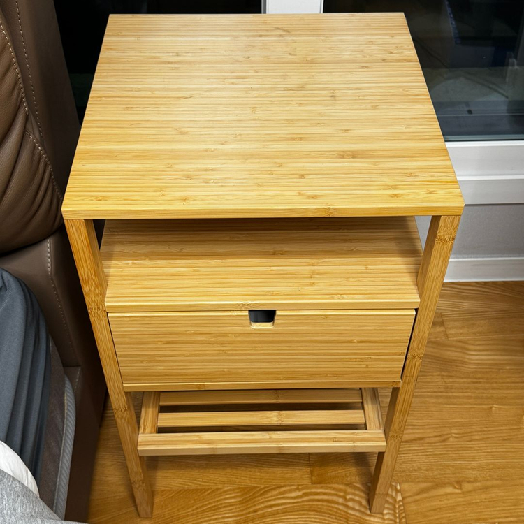 이케아 노르드키사 대나무 침대협탁 서랍장 새상태 팝니다. 40x40 IKEA NORDKISA 404.476.78 이미지
