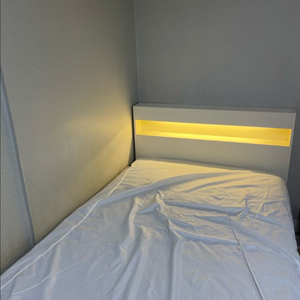 LED 조명 침대 프레임+매트리스 ss 이미지