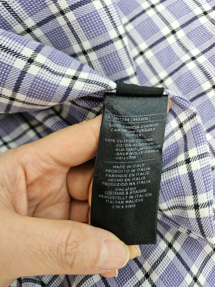 톰포드 퍼플 체크 셔츠 [ 키톤 쿠치넬리 루이비통 로로피아나 벨루티 에르메스 ] 이미지