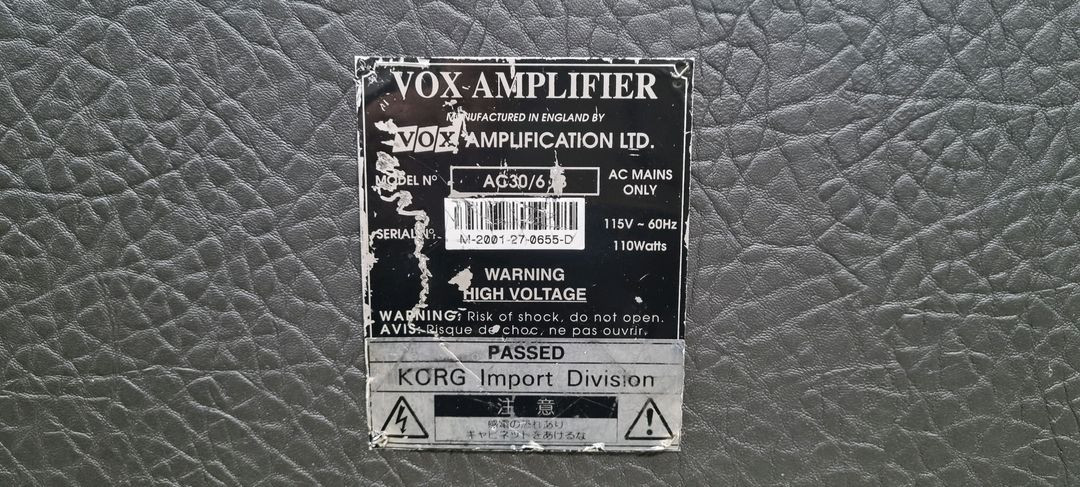 전설적인 영국 VOX AC30 6TB 기타앰프 이미지