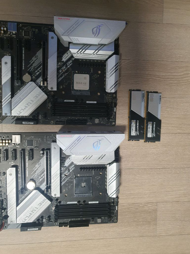 아수스 로그 스트릭스 b550a gaming, 지스킬 ddr4 램 32기가 이미지