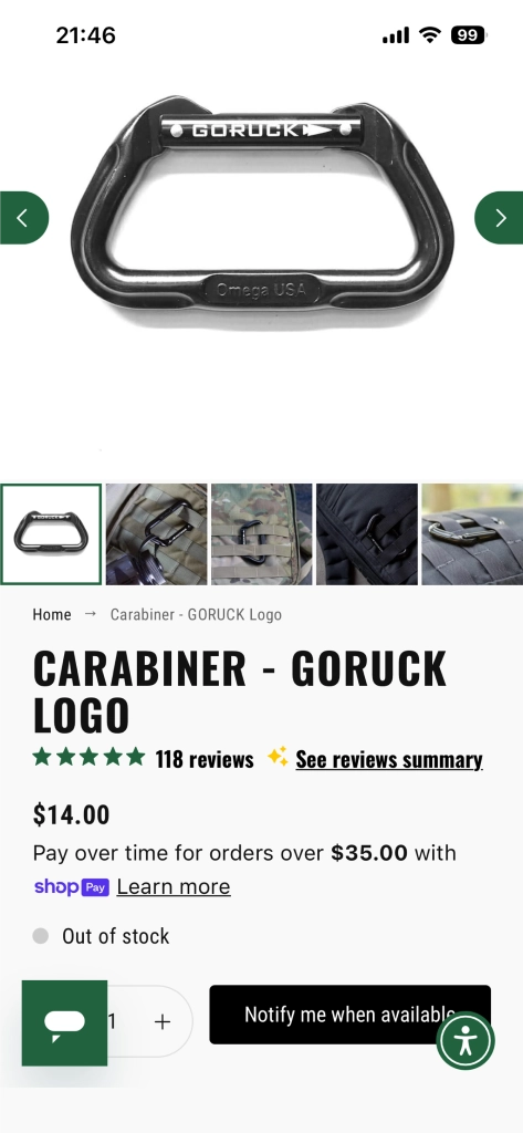 goruck 고럭 카라비너 기어에이드 히어로클립 이미지