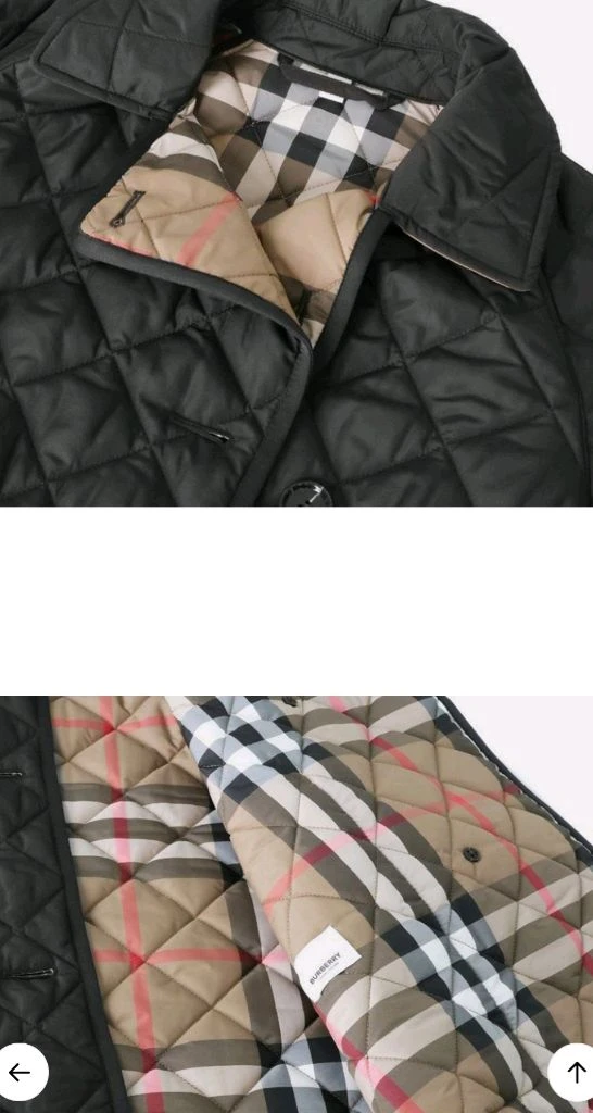 버버리 뉴타이팅 퀼팅 더블 코트 새제품 이미지