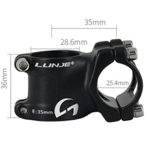 LUNJE 자전거 스템 35mm 블랙 이미지